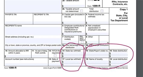 state distribution on 1099-r box 16|is a 1099 r taxable.